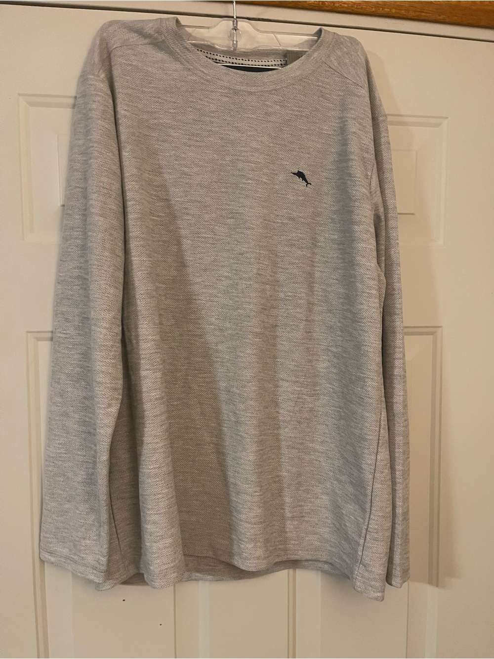 Tommy Bahama Lightweight Logo Men's Long Sleeve Crew Neck T-Shirt Gray M